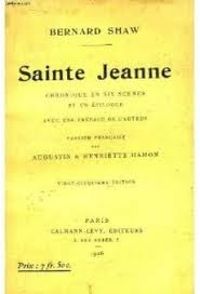 Couverture du livre Sainte Jeanne - George Bernard Shaw