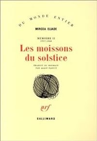 Couverture du livre Mémoire - Mircea Eliade