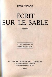 Couverture du livre Écrit sur le sable - Paul Vialar