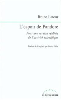 Couverture du livre L'espoir de Pandore  - Bruno Latour