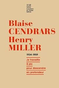 Blaise Cendrars - Henry Miller - Correspondance (1934