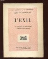 Couverture du livre L'Exil : pièce en 3 actes - Henry De Montherlant