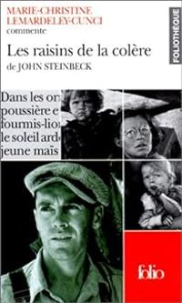 Couverture du livre Les raisins de la colere de john steinbeck  - Marie Christine Lemardeley Cunci