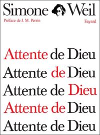 Couverture du livre Attente de Dieu - Simone Weil - Christiane Rance