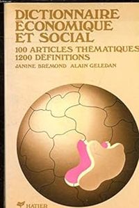 Couverture du livre Dictionnaire économique et social - Janine Bremond