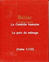 Couverture du livre La paix du ménage - Honore De Balzac