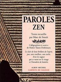 Couverture du livre Paroles Zen - Marc De Smedt