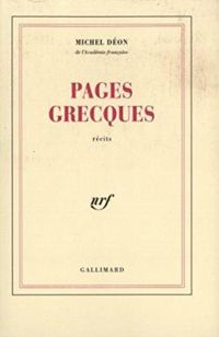 Couverture du livre Pages grecques - Michel Deon