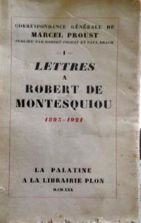 Couverture du livre Lettres à Robert de Montesquiou (1893-1921) - Marcel Proust