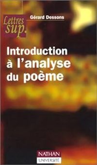 Gerard Dessons - Introduction à l'analyse du poème