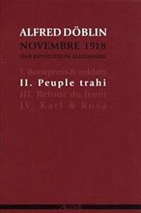 Couverture du livre Novembre 1918, une révolution allemande 02  - Alfred Dblin