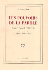 Couverture du livre Essais et notes II  - Rene Daumal