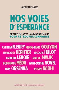 Couverture du livre Nos voies d'espérance - Olivier Le Naire