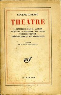 Couverture du livre Théâtre - Eugene Ionesco