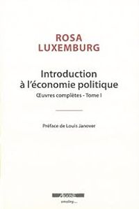 Couverture du livre Introduction à l'économie politique - Rosa Luxemburg