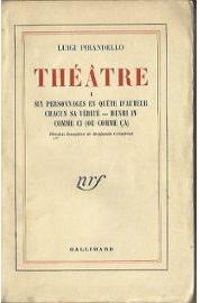 Couverture du livre Théâtre 01  - Luigi Pirandello