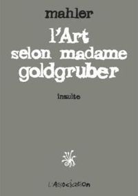 Couverture du livre L' Art selon madame goldgruber - Nicolas Mahler