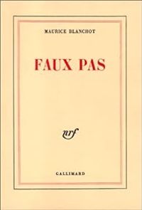 Couverture du livre Faux pas - Maurice Blanchot