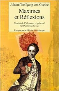 Couverture du livre Maximes et Réflexions - Johann Wolfgang Von Goethe - Sigismond Sklower