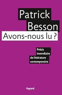 Couverture du livre Avons - Patrick Besson