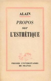 Couverture du livre Propos sur l'esthétique - Alain 