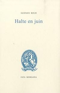 Couverture du livre Halte en juin - Gustave Roud