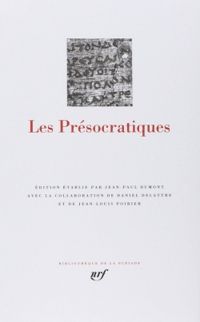 Couverture du livre Les Présocratiques - Jean Paul Dumont