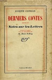 Couverture du livre Derniers contes - Notes sur les lettres. - Joseph Conrad